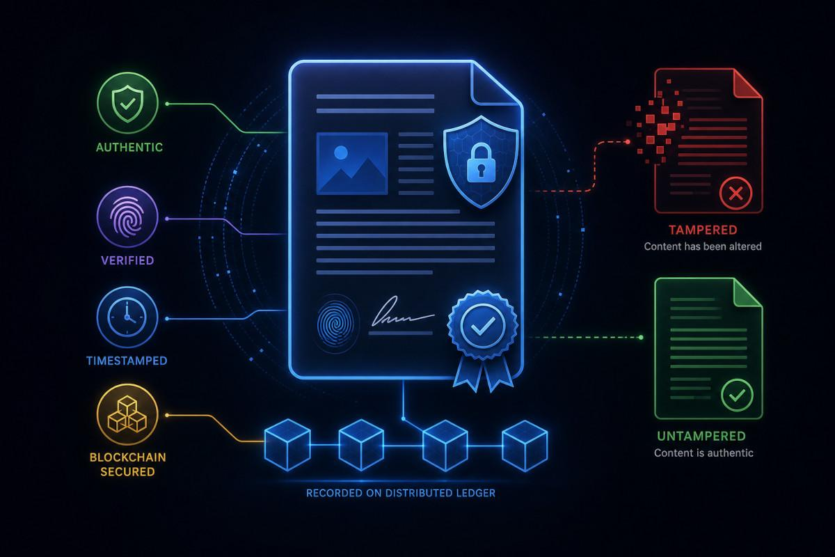 Blockchain-secured tamper-proof document verification
